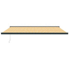 Awning retractable 5x3 m fabric and aluminium yellow and white