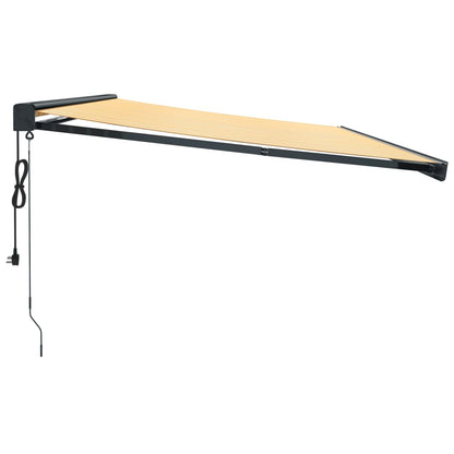 Luifel Uittrekbaar 5X3 M Stof En Aluminium Geel En Wit