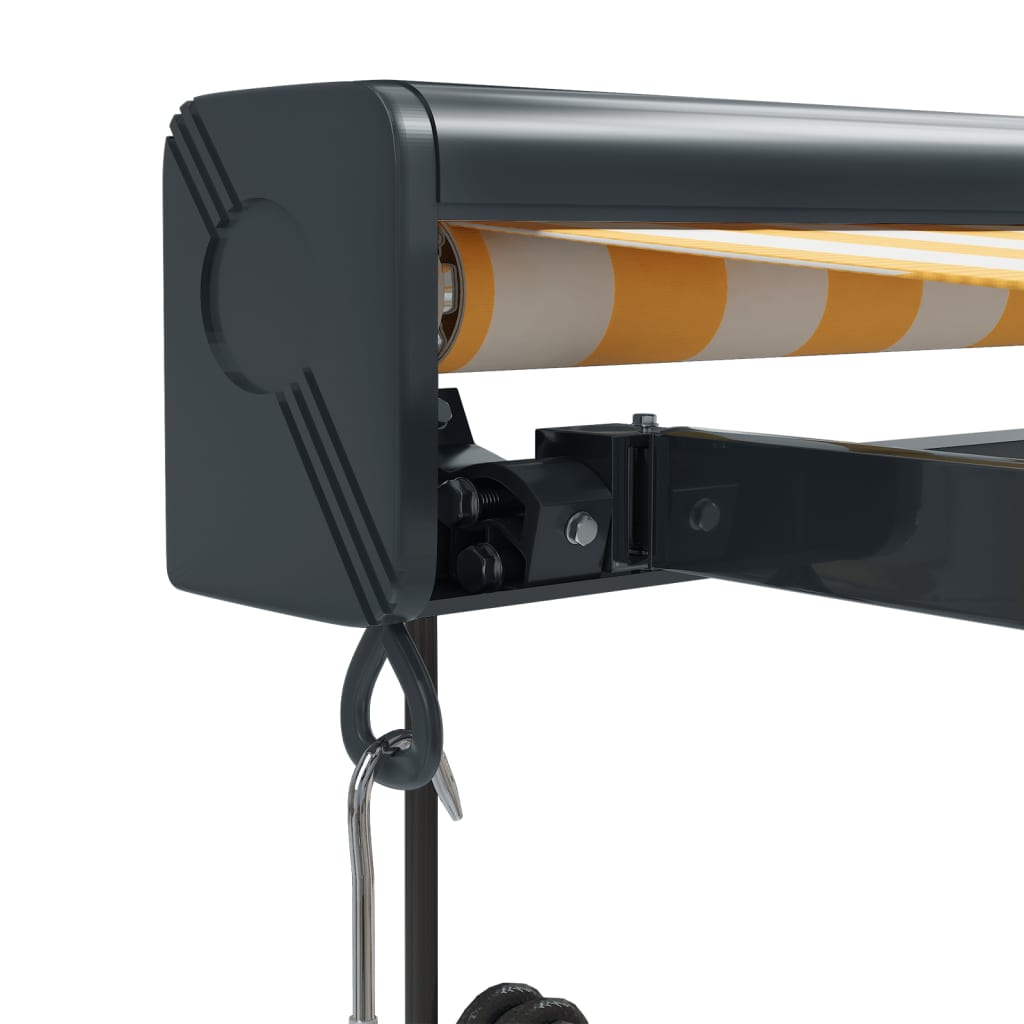 Luifel Uittrekbaar 5X3 M Stof En Aluminium Geel En Wit