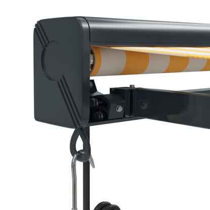 Luifel Uittrekbaar 5X3 M Stof En Aluminium Geel En Wit