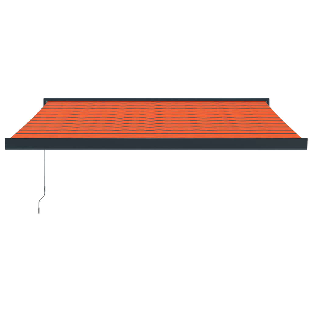 Luifel Uittrekbaar 3X2,5 M Stof En Aluminium Oranje En Bruin