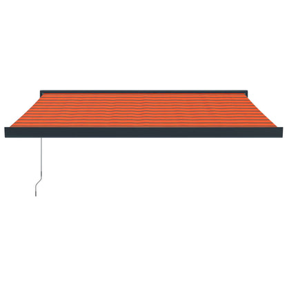 Luifel Uittrekbaar 3X2,5 M Stof En Aluminium Oranje En Bruin