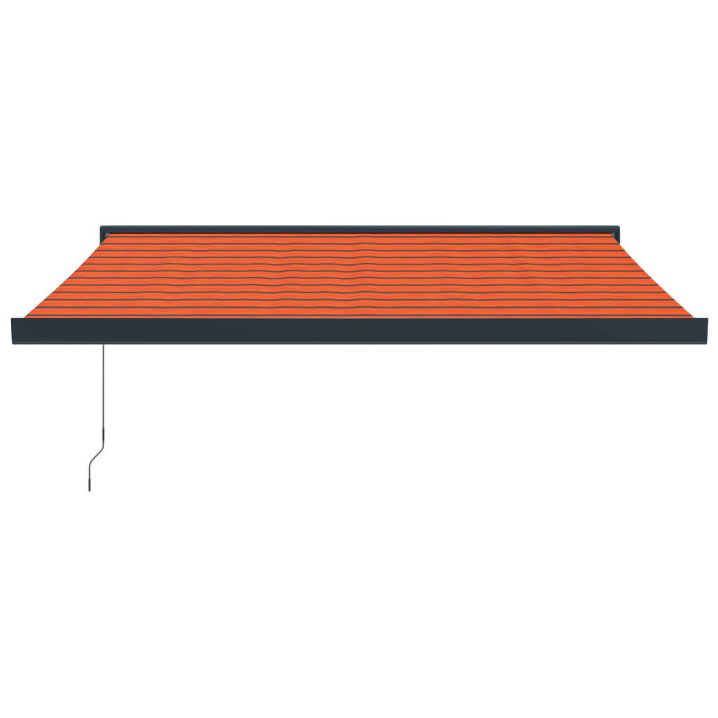 Luifel Uittrekbaar 3,5X2,5 M Stof En Aluminium Oranje En Bruin