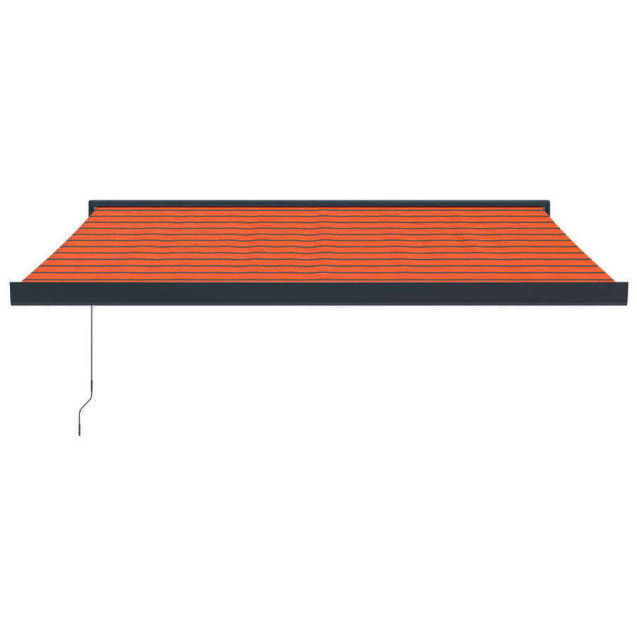 Luifel Uittrekbaar 3,5X2,5 M Stof En Aluminium Oranje En Bruin
