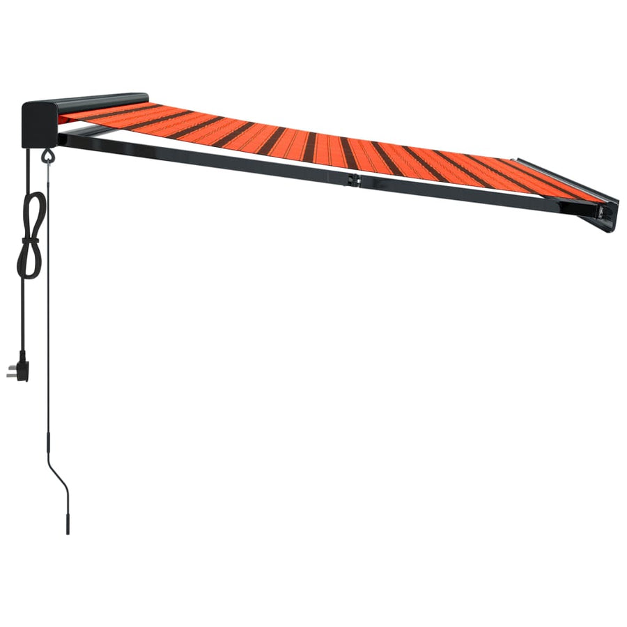 Luifel Uittrekbaar 3,5X2,5 M Stof En Aluminium Oranje En Bruin