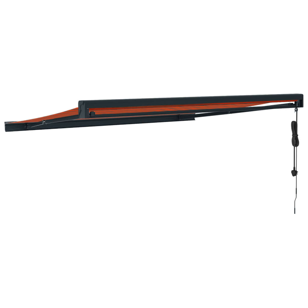 Luifel Uittrekbaar 3,5X2,5 M Stof En Aluminium Oranje En Bruin