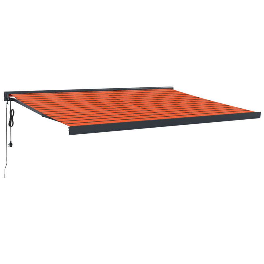 Luifel Uittrekbaar 4,5X3 M Stof En Aluminium Oranje En Bruin