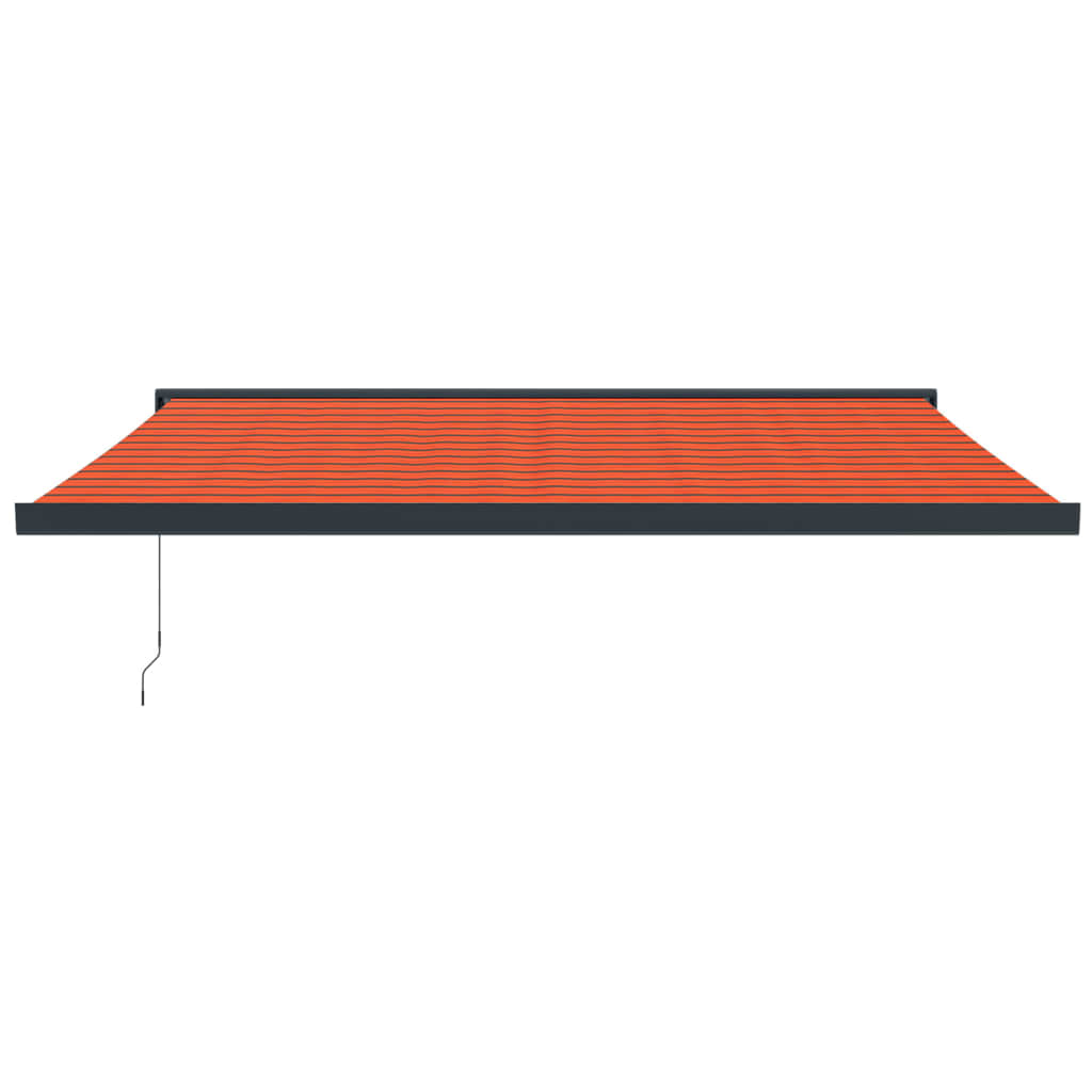 Luifel Uittrekbaar 4,5X3 M Stof En Aluminium Oranje En Bruin