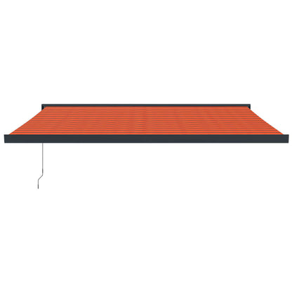 Luifel Uittrekbaar 4,5X3 M Stof En Aluminium Oranje En Bruin