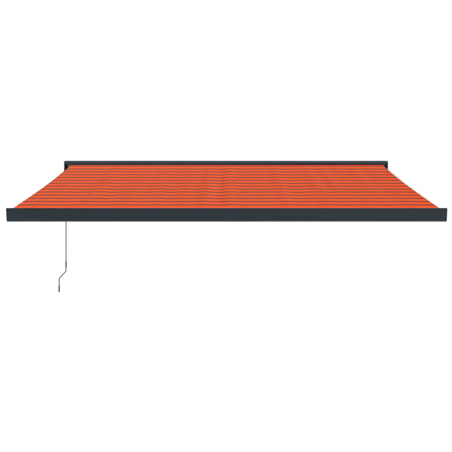 Luifel Uittrekbaar 4,5X3 M Stof En Aluminium Oranje En Bruin