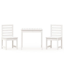 -Delige Bistroset Massief Grenenhout Wit Wit grenenhout