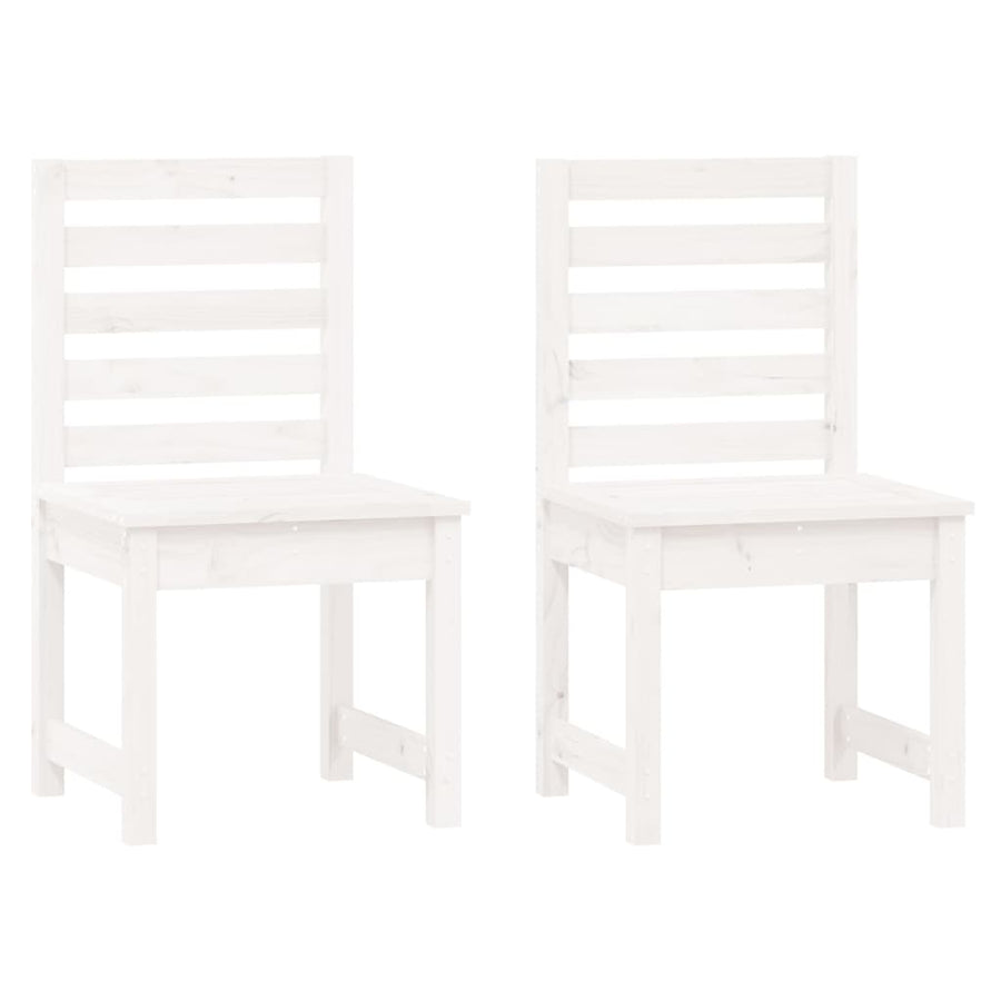 -Delige Bistroset Massief Grenenhout Wit Wit grenenhout