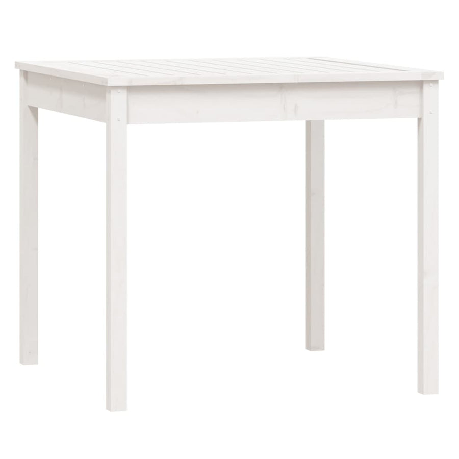 -Delige Tuinset Massief Grenenhout Wit Wit grenenhout