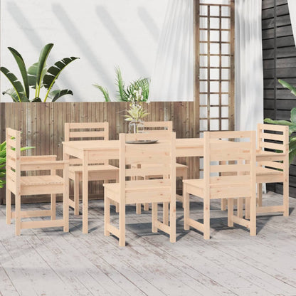 7-Delige Tuinset Massief Grenenhout Natuurlijk grenenhout