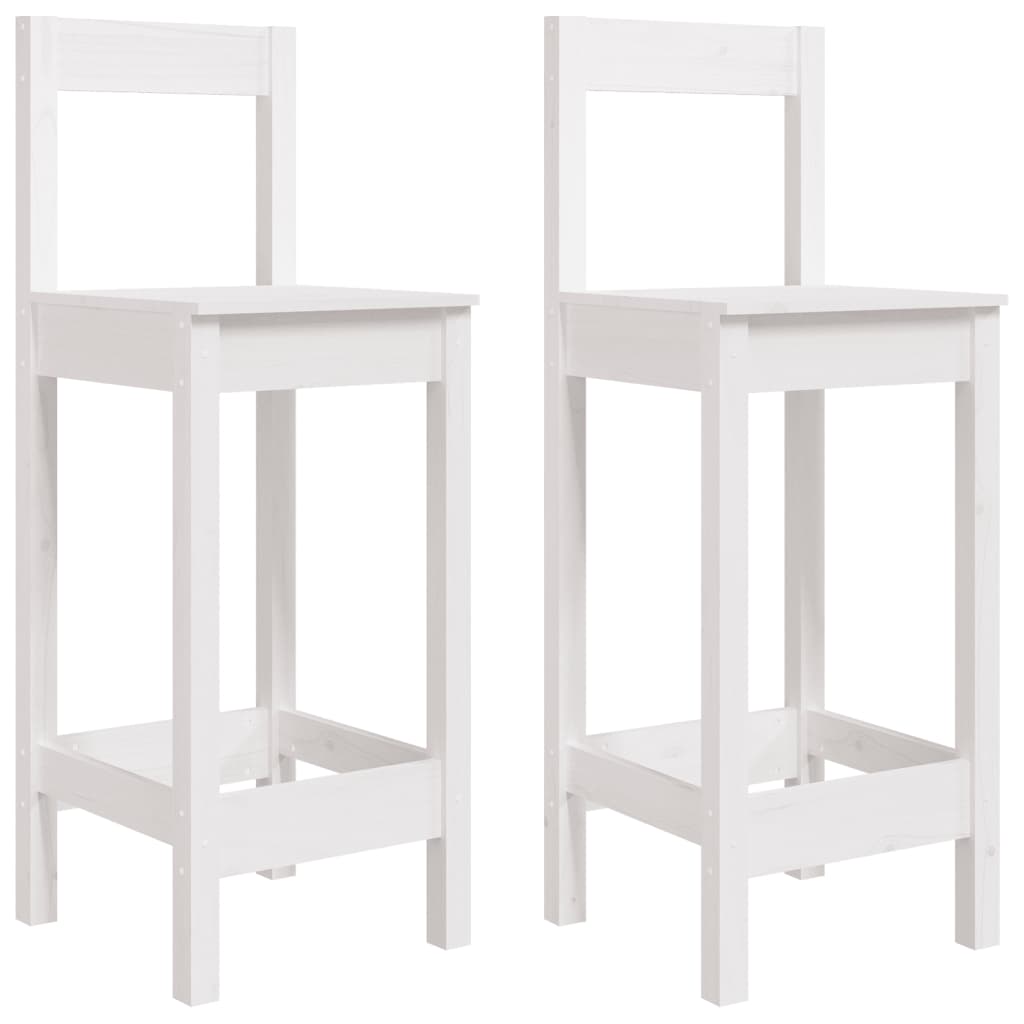 3-Delige Barset Massief Grenenhout Wit