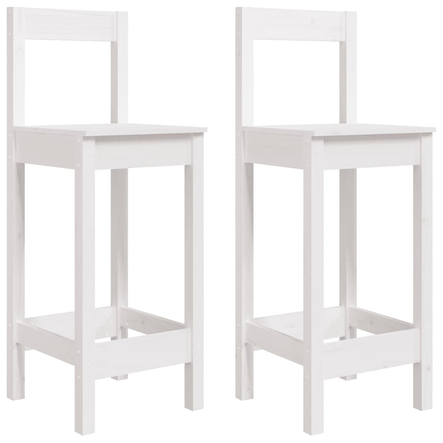 3-Delige Barset Massief Grenenhout Wit