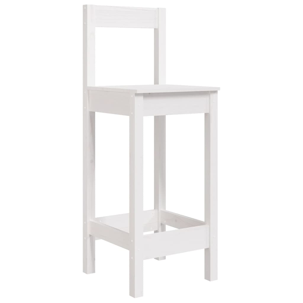 3-Delige Barset Massief Grenenhout Wit