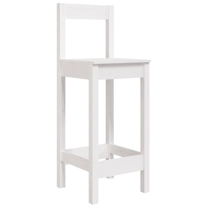 3-Delige Barset Massief Grenenhout Wit