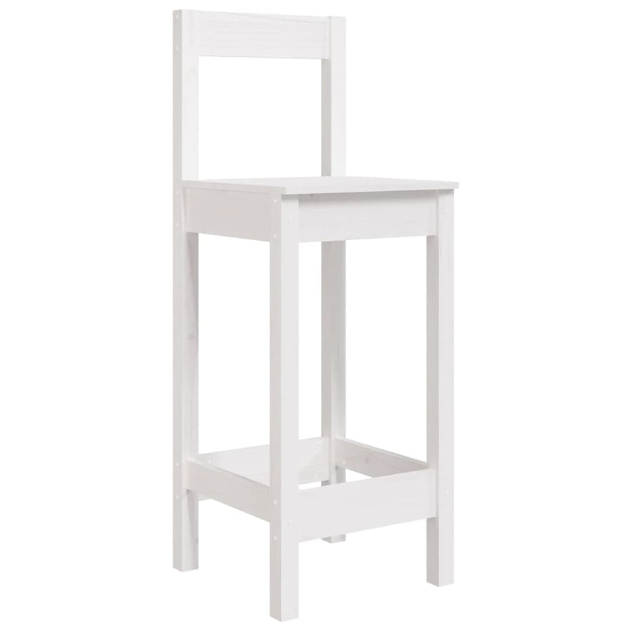 3-Delige Barset Massief Grenenhout Wit