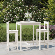 Barset 3-delig massief grenenhout wit