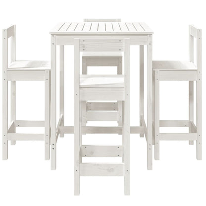 5-Delige Barset Massief Grenenhout Wit