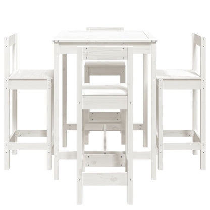 5-Delige Barset Massief Grenenhout Wit