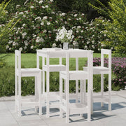 Barset 5-delig massief grenenhout wit