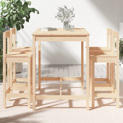 5-Delige Barset Massief Grenenhout Naturel