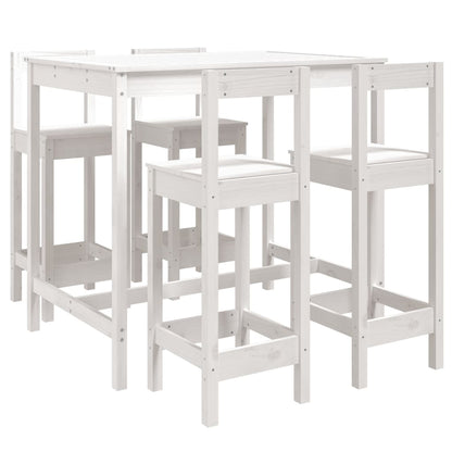 5-Delige Barset Massief Grenenhout Wit