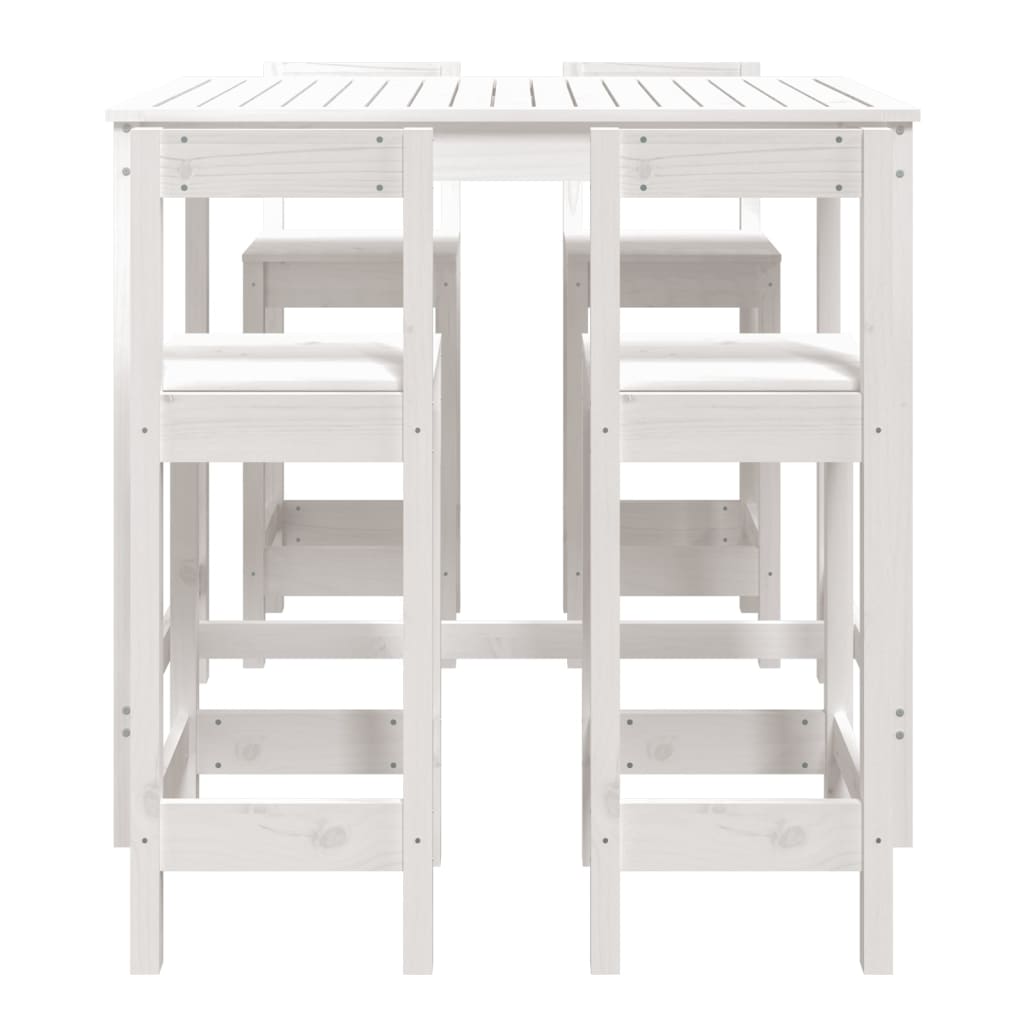 5-Delige Barset Massief Grenenhout Wit