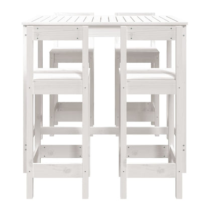 5-Delige Barset Massief Grenenhout Wit