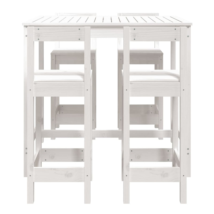 5-Delige Barset Massief Grenenhout Wit