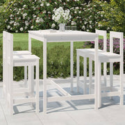 Barset massief grenenhout 5-delig wit