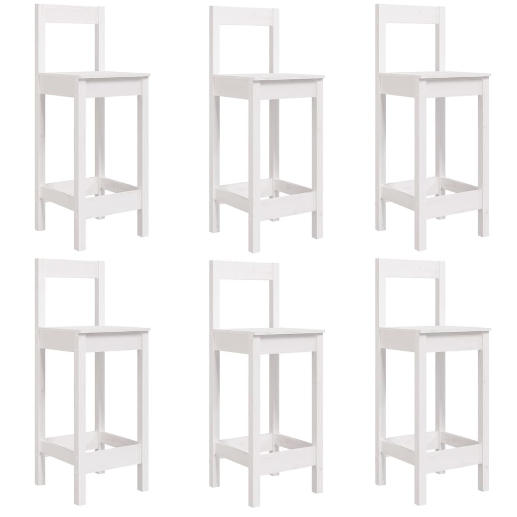 7-delige Barset massief grenenhout wit