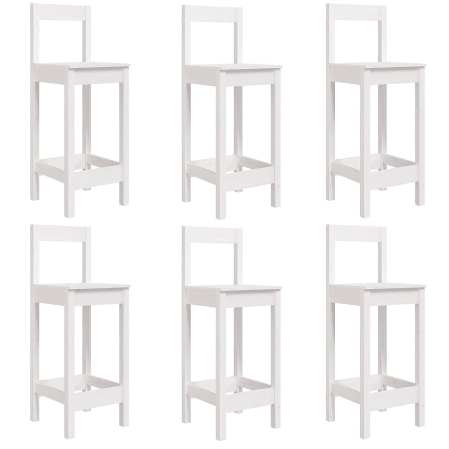 7-delige Barset massief grenenhout wit