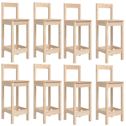 9-Delige Barset Massief Grenenhout Naturel