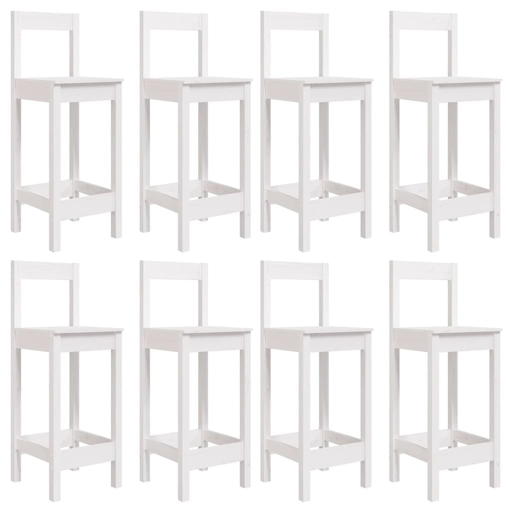 9-delige Barset massief grenenhout wit