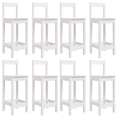 9-delige Barset massief grenenhout wit
