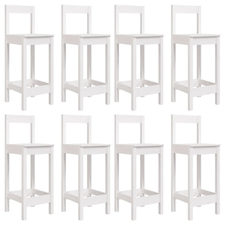9-delige Barset massief grenenhout wit