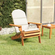 Adirondack Garden Chair with Cushions Solid Acacia Wood
