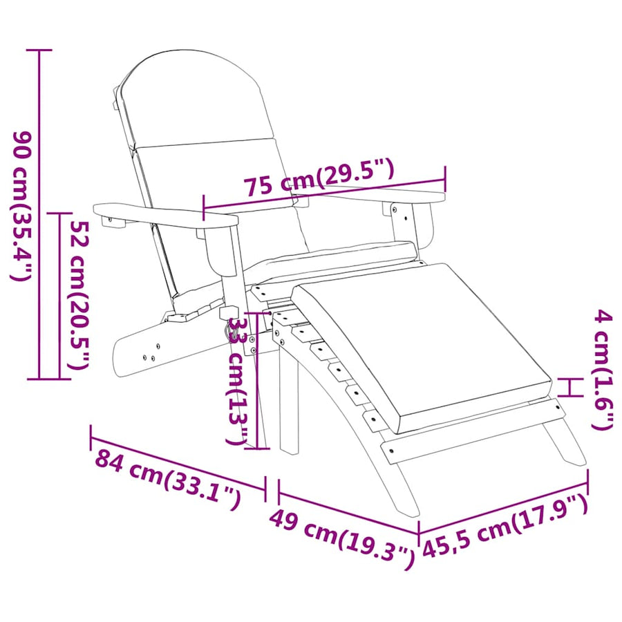 Tuinstoel Adirondack Massief Acaciahout 1