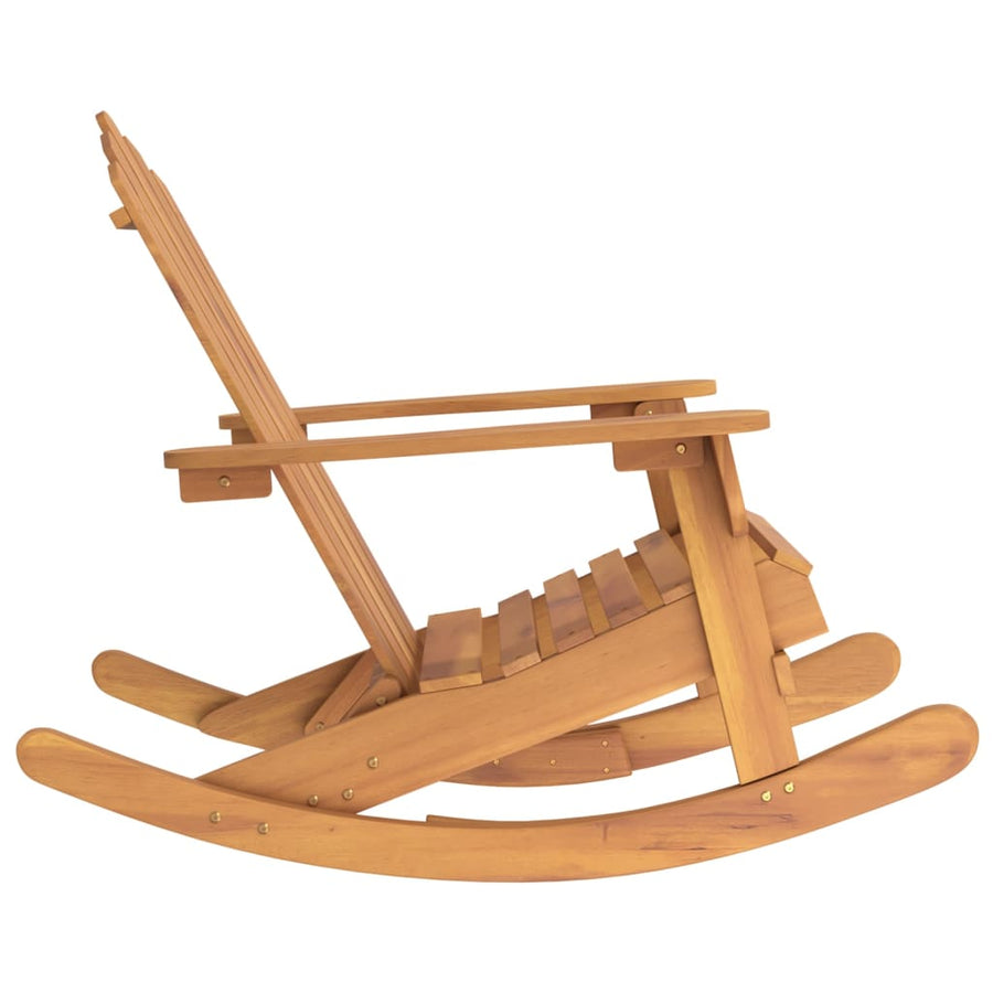 Schommelstoel Adirondack Massief Acaciahout Bruin