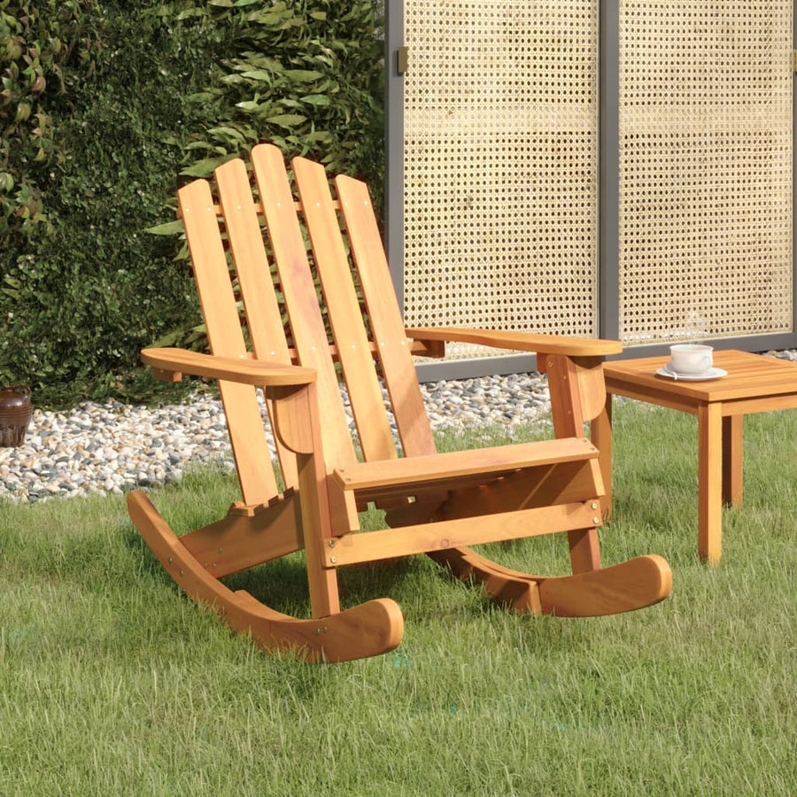 Schommelstoel Adirondack Massief Acaciahout Bruin