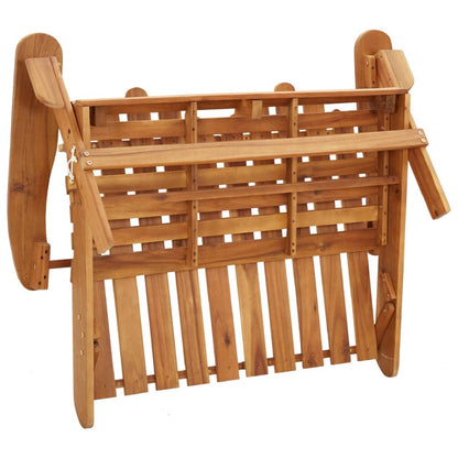 Tuinbank Adirondack Met Kussens 126 Cm Massief Acaciahout Crèmewit Ja