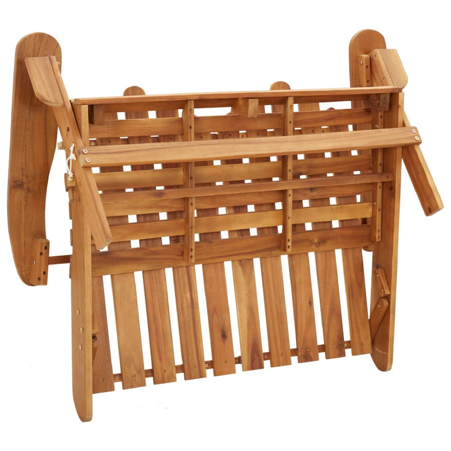 Tuinbank Adirondack Met Kussens 126 Cm Massief Acaciahout Crèmewit Ja