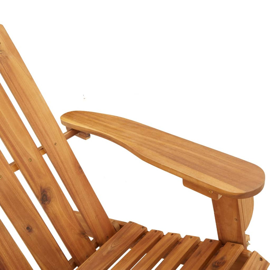 Tuinbank Adirondack Met Kussens 126 Cm Massief Acaciahout Crèmewit Ja