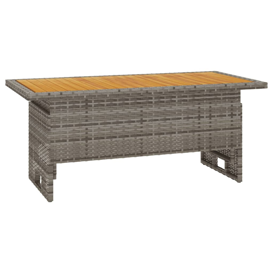 Loungeset Met Kussens Poly Rattan Grijs