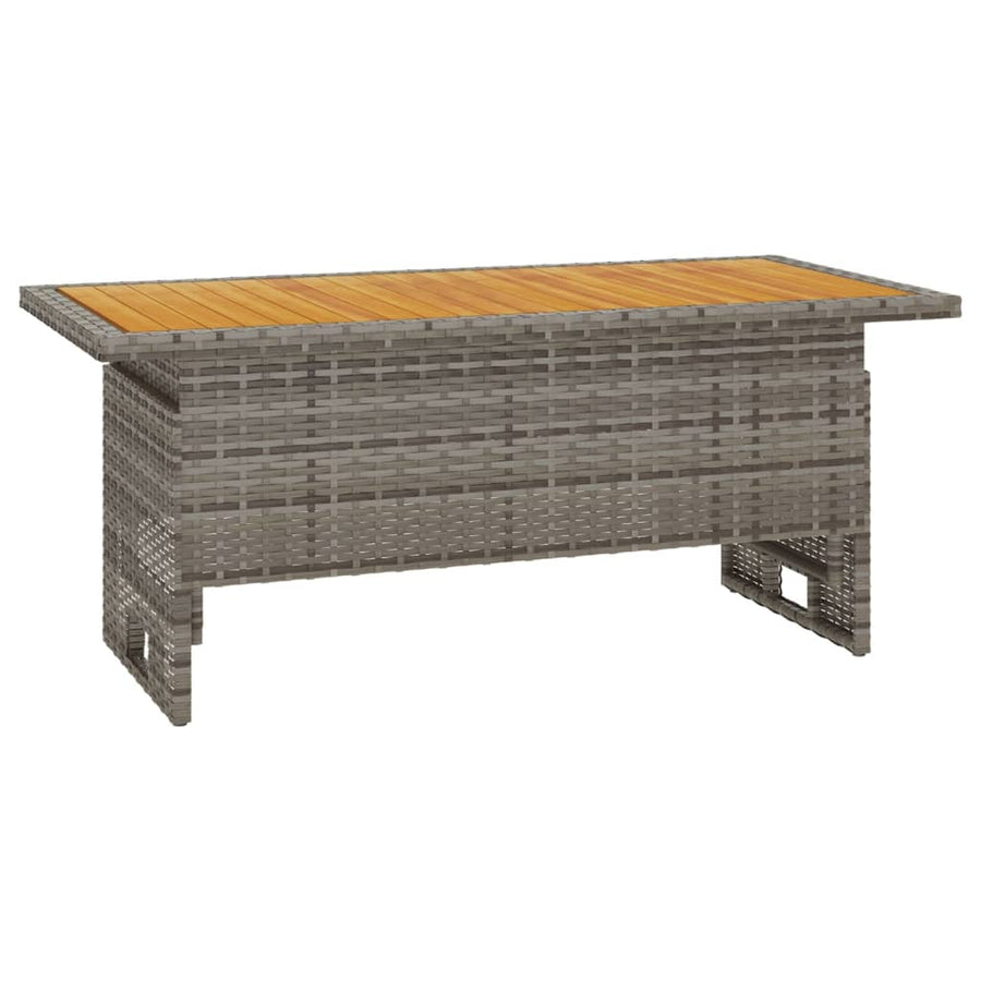 4-delige Loungeset met kussens poly rattan grijs