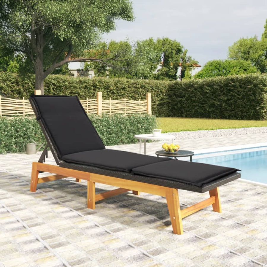 Met Kussen Poly Rattan En Massief Acaciahout Ja Ligbed