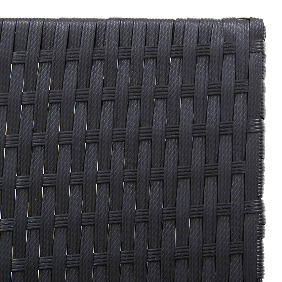 Poly Rattan En Massief Acaciahout Zwart En Bruin Nee Ligbed